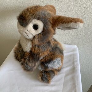 Golden bear co plush rabbit brown black gray soft